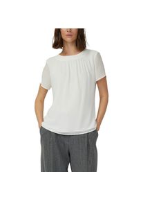 s.Oliver BLACK LABEL, Unisex, s.Oliver BLACK LABEL Kurzarmbluse mir Raffung am Ausschnitt, wei&szlig;, 40, Bluse von s.Oliver BLACK LABEL