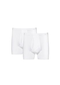 Mey, Herren, Langer Boxer &raquo;Noblesse&laquo; 2er-Pack, Aufgesetzter Webbund, super soft, wei&szlig;, 9/XXXL, K&ouml;rpernahe Passform