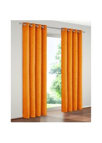 WIRTH, Vorhang &raquo;B-Holmsund&laquo; &Ouml;sen 1 Stk. tlg., blutorange, Chenille, Polyacryl