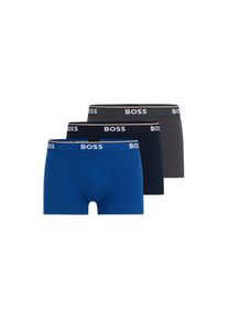 BOSS, Unisex, BOSS Boxer &raquo;TRUNK 3 PACK&laquo; 3 Stk. BOSS Schriftzug auf dem Bund, open blau, XL, 3 Stk., HUGO BOSS Boxer im Dreierpack