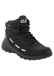 Jack Wolfskin, Unisex, Wanderschuh &raquo;WOODLAND 2 TEXAPORE MID W&laquo; wasserdicht, Trekkingschuh, schwarz, grau, 42,5, Wanderschuh WOODLAND 2 TEXAPORE MID W 