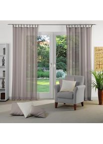 WIRTH, Vorhang &raquo;Sunday&laquo; Schlaufen 1 Stk. tlg. nach Mass, braun, Jacquard, Baumwolle, Polyester