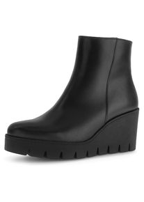 Gabor, Unisex, Keilstiefelette , Stiefelette, Businesschuh, Ankleboots mit Plateau, schwarz, 43, Stiefelette mit modischem 7-cm-Keilabsatz und Plateau