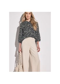 Street One, Unisex, Street One R&uuml;schenbluse 3/4 Arm, mit R&uuml;schen und grafischem Print, schwarz, 38, Bedruckte Bluse von Street One