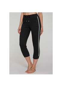 H.I.S. H.I.S, Unisex, Relax-Caprihose mit seitlichen Tapestreifen, schwarz, S (36/38), N-Gr, Sportliche Relax-Caprihose