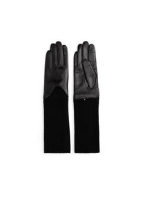 Tommy Hilfiger, Unisex, Lederhandschuhe &raquo;HERITAGE SCRIPT LTHR GLOVES&laquo; 2 Stk. Regular fit, schwarz, L, Lederhandschuhe von Tommy Hilfiger