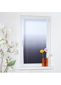 Garesa, Garesa Plissee &raquo;Farbverlauf&laquo; Lichtschutz ohne Bohren verspannt einfache Montage, blickdicht, dekorativ, anthrazit, wei&szlig;, wei&szlig;, Obermaterial: 