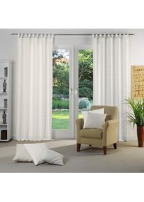 WIRTH, Vorhang &raquo;Torbole&laquo; Schlaufen 1 Stk. tlg., beige, Jacquard, Baumwolle, Polyester