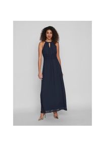 Vila, Unisex, Maxikleid &raquo;VIMILINA HALTERNECK MAXI DRESS - NOOS&laquo; Sommerkleid, total eclipse, 34, N-Gr, Regular Fit Passform, umspielt die Figur f&uuml;r 