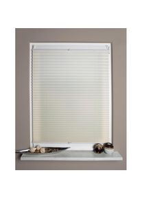 Home Wohnideen, Home Wohnideen Plissee &raquo;NOLAN&laquo; blickdicht ohne Bohren verspannt, beige, Obermaterial: 100% Polyester