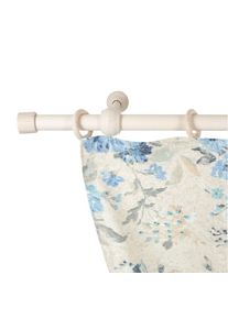 SN DECO GROUP, SN DECO GROUP Gardinenstange &raquo;Cafiro&laquo; 1 l&auml;ufig-l&auml;ufig Fixmass 28 mm, Holz, verschiedene L&auml;ngen und Farben, Komplettset, wei&szlig; 