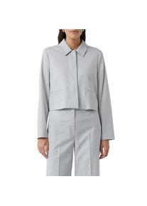 comma, Unisex, Jackenblazer kurz, mit Hemdkragen und verdeckter Knopfleiste, light grau, 42, Jacke Indoor von COMMA