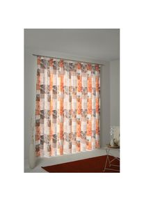 WIRTH, Vorhang &raquo;JOLANDA&laquo; Kr&auml;uselband 1 Stk. tlg., orange, Polyester