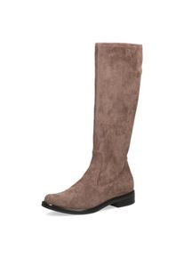 Caprice, Unisex, Schlupfstiefel , Blockabsatz, Langschaftstiefel in klassischer Linie, XS Schaft, taupe, 40,5, XS-Schaft, Bequemer Schlupfstiefel mit 