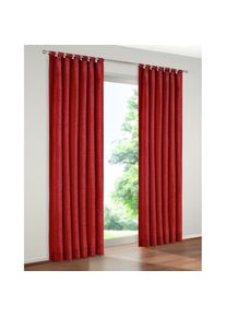WIRTH, Vorhang &raquo;Trondheim 234 g/m&sup2;&laquo; Schlaufen 1 Stk. tlg., rot, Chenille, Polyacryl