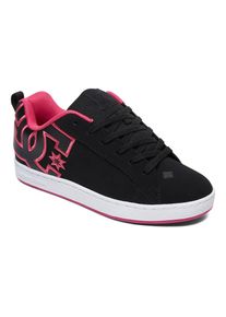 DC Shoes, Unisex, DC Shoes Sneaker &raquo;Court Graffik&laquo;, schwarz, pink stencil, 10,5(42,5), Nubukleder- und/oder Lederobermaterial...