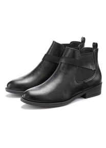 Vivance, Unisex, Chelseaboots mit Stretch-Einsatz, Stiefelette, Ankle Boots VEGAN, schwarz, 37, Seitlicher Stretch-Einsatz f&uuml;r einen komfortablen Ein-