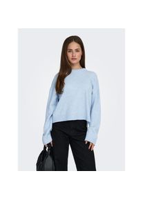 Only, Unisex, Only Rundhalspullover &raquo;ONLSIMONI L/S O-NECK PULLOVER KNT NOOS&laquo;, cashmere blau detail:melange, S, Basic Pullover von Only