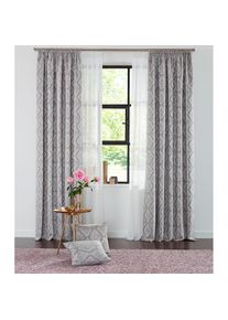 my home, my home Gardine &raquo;Malin&laquo; Kr&auml;uselband 2 Stk. tlg. halbtransparent, 2-er Set, Voile, wollwei&szlig;, Voile, Polyester