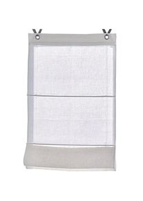 Kutti, Raffrollo &raquo;Metis&laquo; mit Hakenaufh&auml;ngung ohne Bohren einfarbig, blickdicht, 100% Leinen, mit Edelstahlhaken, pflegeleicht, wei&szlig;, Obermaterial: 100