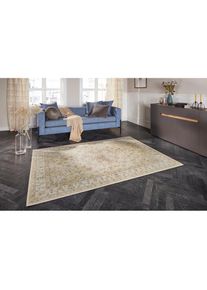 ELLE Decoration, ELLE DECORATION Teppich &raquo;Nain&laquo; rechteckig 7 mm H&ouml;he Orientalisch, L&auml;ufer, Kurzflor, Wohnzimmer, Schlafzimmer, Vintage-Look, goldgelb,