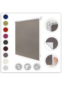 LICHTBLICK Original, LICHTBLICK ORIGINAL Seitenzugrollo &raquo;Klemmfix Hitzeschutz&laquo; verdunkelnd Perlreflex-beschichtet energiesparend ohne Bohren 