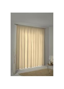 WIRTH, Vorhang &raquo;Natur&laquo; Kr&auml;uselband 1 Stk. tlg. 2-lagig, taupe, Baumwolle