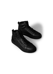 Calvin Klein Jeans, Herren, Schn&uuml;rboots &raquo;CLASSIC CUP MID LACEUP ZIP LTH&laquo; High Top Sneaker, Sneakerboots, Stiefelette mit gepolstertem Schaft, schwarz,