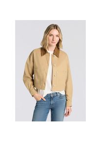 Hugo Blue, Unisex, HUGO Blue Kurzjacke &raquo;Andeso&laquo; im Boxy Fit, cropped, open beige 280, 42, Jacke von HUGO Blue Womenswear