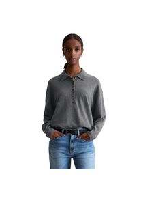 Marc O'Polo Marc O'polo Denim, Unisex, Marc O'Polo DENIM Polokragenpullover &raquo;relaxed fit aus Soft Cotton Stretch&laquo;, asphalt melange, M, Strickpolo von Marc O'Polo 