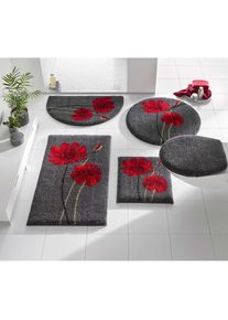 Grund, Badematte, anthrazit, rot, 1 Stk.