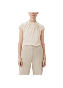 comma, Unisex, Satinbluse mit Raffung am Hals, beige, 44, Feminine Bluse von Comma