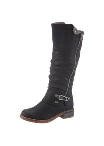 Rieker, Unisex, Winterstiefel , Langschaftstiefel, Warmfutter, mit TEX Membran, schwarz, 39, Varioschaft, Winterstiefel mit Warmfutter ausgestattet
