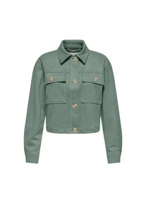 Only, Unisex, Only Kurzjacke &raquo;ONLBELICIA LIFE FAUX SUEDE JACKET OTW&laquo; aus weichem Wildlederimitat, lilypad, M, Kurze Jacke von Only