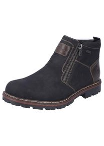 Rieker, Herren, Winterstiefelette , Winterboots, Warmfutter, Reissverschl&uuml;sse, mit TEX-Ausstattung, schwarz, kastanie, 40, Mit zwei Reissverschl&uuml;ssen