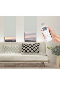 GOOD LIFE, Elektrisches Rollo &raquo;Vau - SMART HOME&laquo; abdunkelnd energiesparend ohne Bohren mit Fernbedienung, stein, wei&szlig;, wei&szlig;, Kunststoff, Metall, 