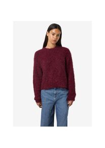 Noisy may, Unisex, Noisy may Rundhalspullover &raquo;NMSASSY L/S O-NECK KNIT NOOS&laquo; Materialmix, relaxed fit, windsor wine, XS, Pullover von Noisy may