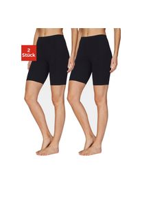 Vivance Active, Unisex, Vivance active Radlerhose mit Gummibund, Loungewear, 2x schwarz, 36/38, N-Gr, Basic Radlerhose
