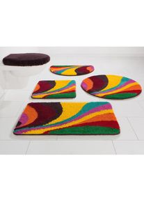 Bruno Banani, Badematte &raquo;Welle&laquo; H&ouml;he 20 mm rutschhemmend beschichtet fussbodenheizungsgeeignet strapazierf&auml;hig bunt, Badteppich, Badematten auch als 3
