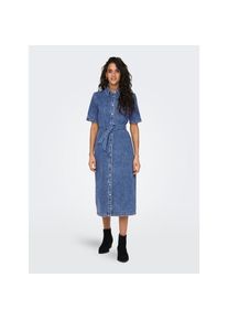 Only, Unisex, Only Jeanskleid &raquo;ONLLANA SS LONG DRESS DNM REA258 NOOS&laquo; Brusttasche, medium blau denim, XS, N-Gr, Langes Denim Kleid von Only
