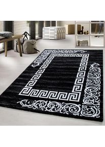 Ayyildiz Teppiche, Teppich &raquo;Miami 6620&laquo; rechteckig 12 mm H&ouml;he L&auml;ufer, Kurzflor, orientalisches ausdrucksstarkes Design, schwarz, Kunstfaser, 12 mm