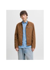 Jack & Jones Jack & Jones, Herren, Bikerjacke &raquo;JJEDYLAN mit wasserabweisender Funktion&laquo; ohne Kapuze unifarben, modisch, regular fit, Polyester, cognac, L, Coole 