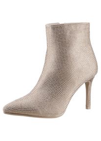 Aniston Shoes, Unisex, Aniston SHOES Stiefelette , Abendstiefelette mit Glitzersteinchen - NEUE KOLLEKTION, beige, 39, Elegante Stiefelette aus der 