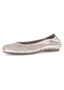 Gabor, Unisex, Ballerina , Schlupfschuh, Fr&uuml;hlingsschuh, Businessschuh mit tollem Flechtmuster, goldfarben, 38, Edler Ballerina in angesagtem Metallic