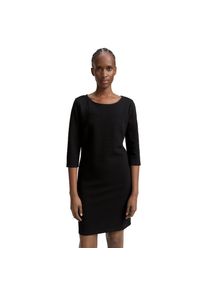 Tom Tailor Denim, Unisex, Tom Tailor Denim Shirtkleid Ohne Taschen Sommerkleid in Struktur-Optik und mit Stretch, deep schwarz, M (38), N-Gr, 