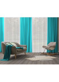 WIRTH, Vorhang &raquo;Dim out&laquo; Multifunktionsband 1 Stk. tlg., t&uuml;rkis, Jacquard, Polyester