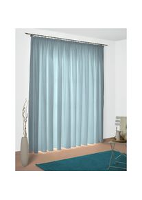 WIRTH, Vorhang &raquo;Torbole&laquo; Kr&auml;uselband 1 Stk. tlg., blau, Jacquard, Baumwolle, Polyester