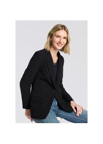 BOSS Orange, Unisex, BOSS Orange Kurzblazer &raquo;Jabla Premium Unisexmode&laquo; aus knitterarmem Krepp, schwarz 001, 48, Eleganter Blazer von BOSS Orange 