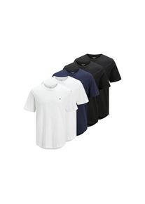 Jack & Jones Jack & Jones, Herren, Rundhalsshirt &raquo;JPRBLABRODY TEE SS CREW NECK 5PK MP&laquo; Packung, 5 Stk., wei&szlig; pack:with 2xwei&szlig;, 2xschwarz, 1navyblazer, XL, Ideal 