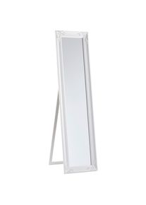 CARRYHOME Standspiegel , Weiss Hochglanz , Holz, Glas , Eukalyptusholz,Eukalyptusholz , massiv , rechteckig , 44x168x5 cm , Ganzk&ouml;rperspiegel , Spiegel, Standspiegel
